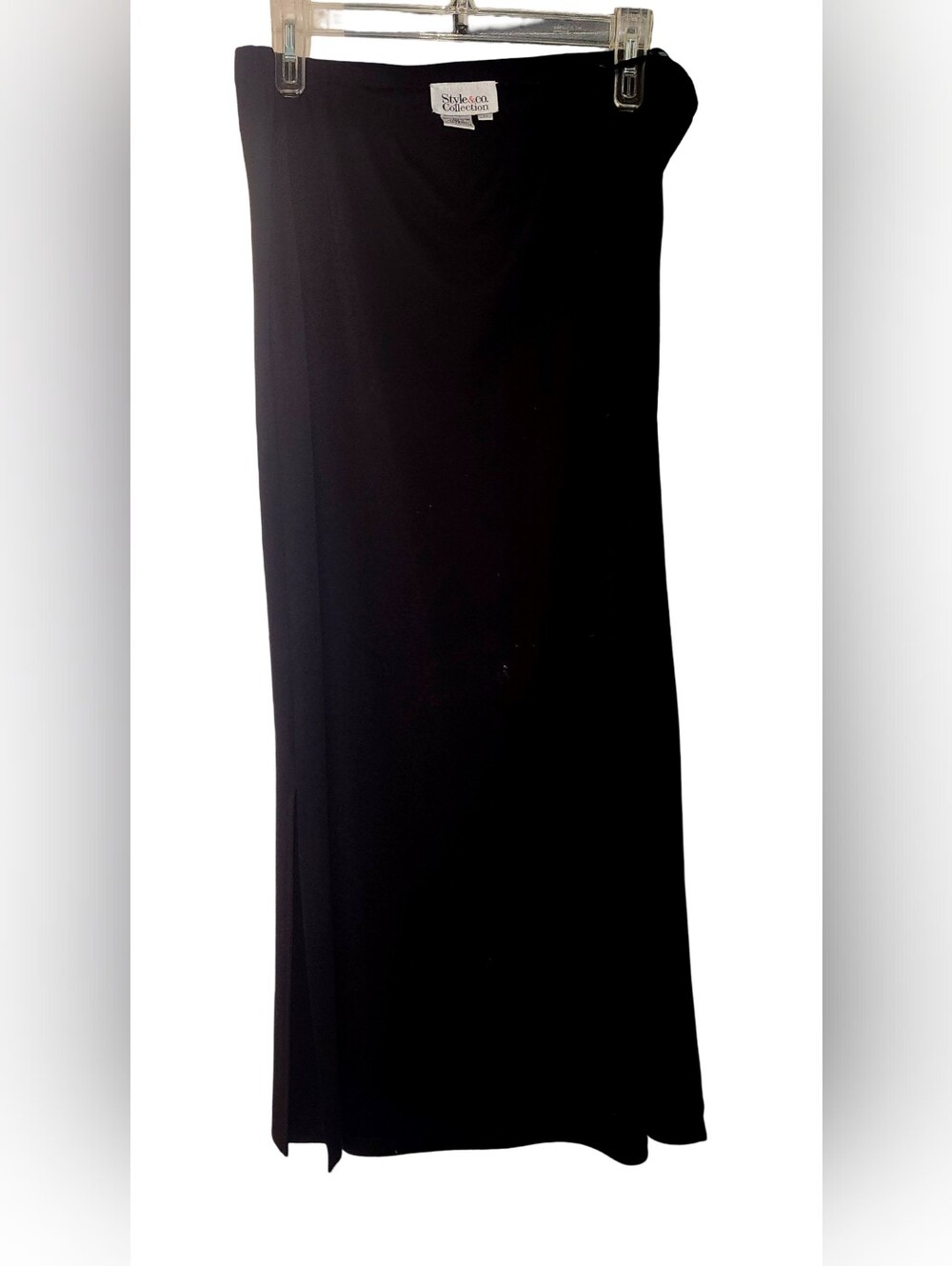 Style & Co. Black Maxi Skirt with Subtle Slit